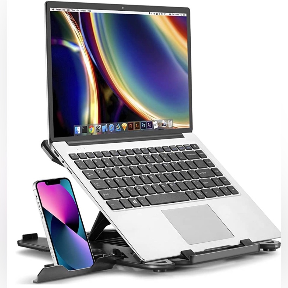 Plastic laptop stand in black